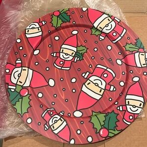 Vintage Twergi Italy Santa plate. Never used!